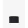 Bottega Veneta Womens Black-gold Intrecciato Business Card Leather Wallet In Black-gold