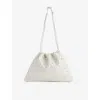 Bottega Veneta Medium Dustbag Intrecciato Leather Shoulder Bag In Chalk-gold