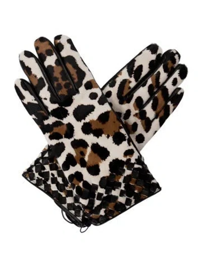 Pre-owned Bottega Veneta Womens' Leather Gloves W/tags In Black
