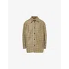 Bottega Veneta Womens Liana Travertine Intrecciato Leather And Suede Shirt In Brown