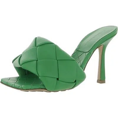 Pre-owned Bottega Veneta Womens Lido Green Slide Sandals Shoes 38 Medium (b,m) Bhfo 6964