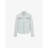 Bottega Veneta Womens Extra Bleached Denim Jacket Light Blue In Light Blue
