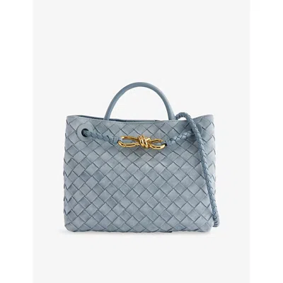 Bottega Veneta Womens Mineral Mb Mineral Andiamo Small Suede Tote Bag