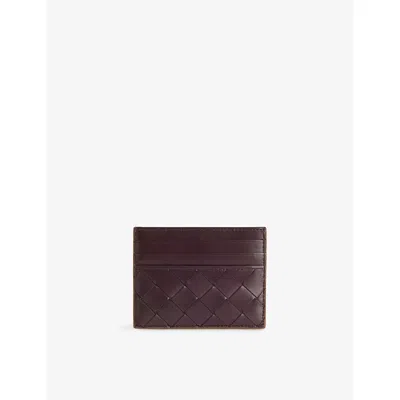 Bottega Veneta Womens Multi Intrecciato Six-slot Leather Card Holder In Brown