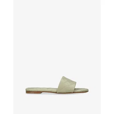Bottega Veneta Womens  Amy Leather Sandals In Pale Green
