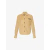 Bottega Veneta Womens Pale Oak Corduroy Curved-hem Cotton Shirt In Yellow