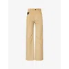 Bottega Veneta Womens Pale Oak Regular-fit Straight-leg Cotton-corduroy Trousers In Neutral