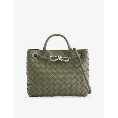 Bottega Veneta Womens Pickle Vin Andiamo Small Leather Tote Bag