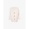 Bottega Veneta Womens Pink Shell V-neck Raglan-sleeves Wool And Cashmere Coat In Pink
