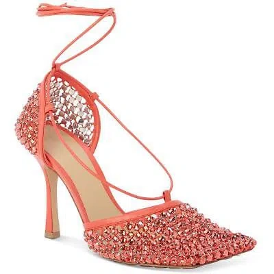 Pre-owned Bottega Veneta Womens Red Strappy Dressy Pumps Shoes 36 Medium (b,m) Bhfo 5316 In Web Sparkle/sunburst