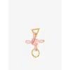 Bottega Veneta Triangle Knot Leather And Metal Keyring