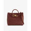 Bottega Veneta Womens Andiamo Small Leather Top-handle Bag Sapele-m Bras-sapele In Sapele-m Bras-sapele