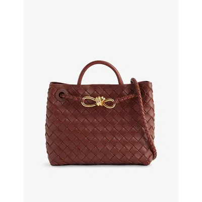 Bottega Veneta Womens Andiamo Small Leather Top-handle Bag Sapele-m Bras-sapele In Brown