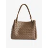 Bottega Veneta Double Handle Shoulder Bag In Pinecone-m Brass