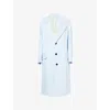 Bottega Veneta Viscose And Silk Twill Coat In Sky Blue