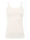 Bottega Veneta Slim Fit Light Cotton Tank Top In White