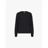 Bottega Veneta Womens Tailored Padded-shoulders Stretch-wool Blend Jumper Dark Grey Melange In Dark Grey Melange