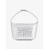 Bottega Veneta Womens Wallace Small Leather Top-handle Bag Silver-silver In Silver-silver