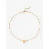 Bottega Veneta Womens White Intreccio 18ct Yellow Gold-plated Sterling-silver And Cubic Zirconia Pendant Necklace