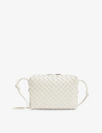 Bottega Veneta Womens White/gold Loop Leather Cross-body Bag
