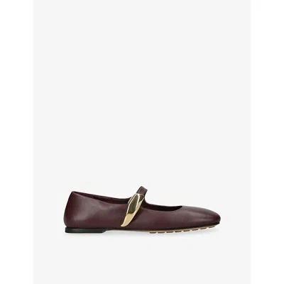 Bottega Veneta Charlotte Ballet Flats In Smooth Leather In Brown