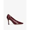 Bottega Veneta Leather Stiletto Sporty Pumps In Wine