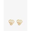 Bottega Veneta Womens Yellow Gold Knot Gold-plated Silver Earrings In Yellow Gold