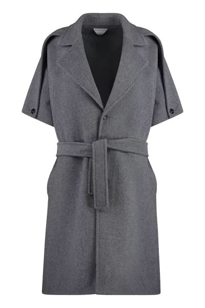 Bottega Veneta Wool And Cashmere Blend Coat In Gray