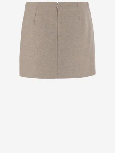 Bottega Veneta Wool And Cashmere Blend Miniskirt In Multi