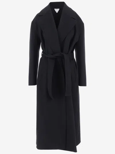 Bottega Veneta Wool And Cashmere Coat In Black