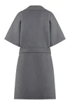 Bottega Veneta Belted Wool And Cashmere Coat In Grey