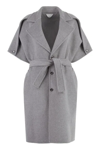 Bottega Veneta Wool And Cashmere Coat In Grey