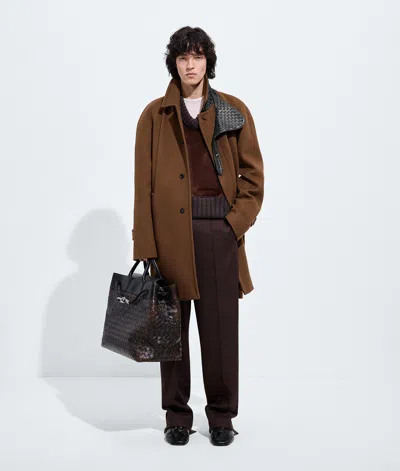Bottega Veneta Bottega  Veneta Wool And Cashmere Coat In Sepia Brown
