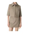 Bottega Veneta Veste Cropped En Laine Et Cachemire In Gray