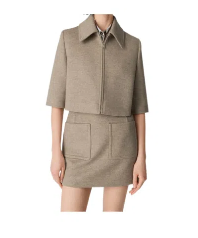 BOTTEGA VENETA WOOL AND CASHMERE CROPPED JACKET