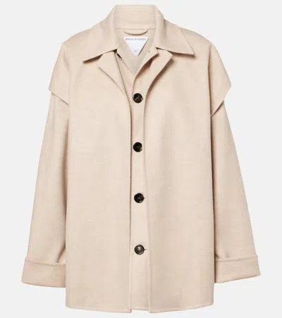 Bottega Veneta Wool And Cashmere Jacket In Beige