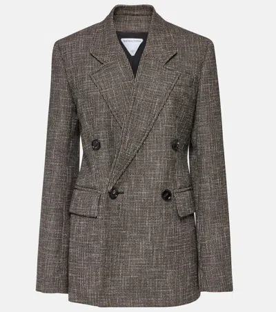 Bottega Veneta Wool And Cotton-blend Mouliné Blazer In Neutrals