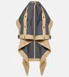 Bottega Veneta Bonded Wool And Cotton Cape In Neutrals