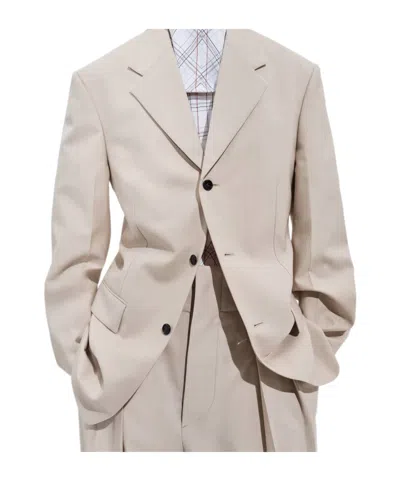 Bottega Veneta Wool And Cotton Jacket In Blue