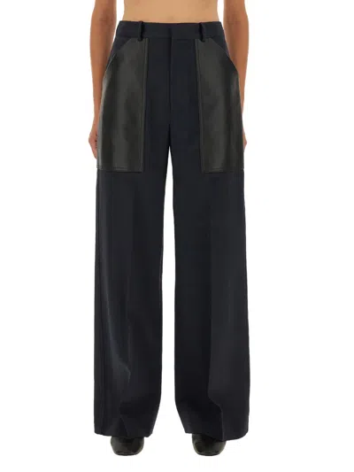 BOTTEGA VENETA WOOL AND COTTON PANTS