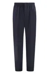 Bottega Veneta Wool And Cotton Trousers In Blue