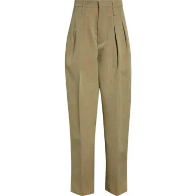 Bottega Veneta Wool & Linen Blend Pants In Brown