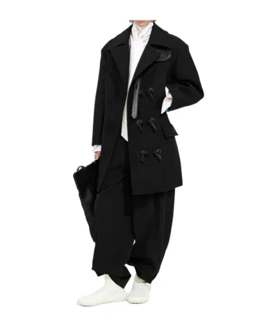 Bottega Veneta Wool And Mohair Gabardine Coat In Black