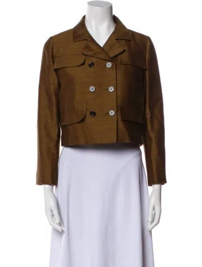 Pre-owned Bottega Veneta Wool Biker Jacket In Brown