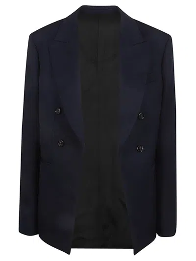 Bottega Veneta Wool Blazer Jacket In Blue