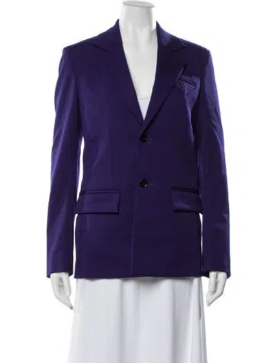 Pre-owned Bottega Veneta Wool Blazer In Purple