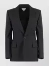 Bottega Veneta Wool Blazer With Chest And Flap Pockets In Black