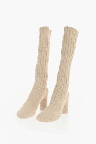 BOTTEGA VENETA WOOL BLEND ATOMIC SOCK BOOTS 9CM