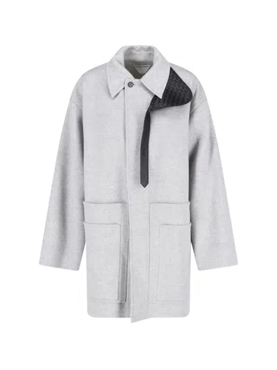 Bottega Veneta Wool Blend Jacket In Gray