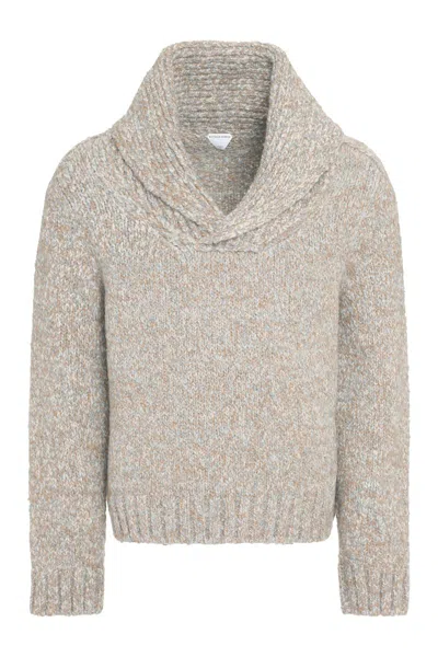 Bottega Veneta Wool Blend Jumper In Beige